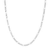 Sterling Silver 3.9mm Concave Figaro Chain with Lobster Lock