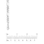 Sterling Silver 6.75mm Concave Figaro Chain with Lobster