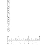Sterling Silver 6.75mm Concave Figaro Chain with Lobster