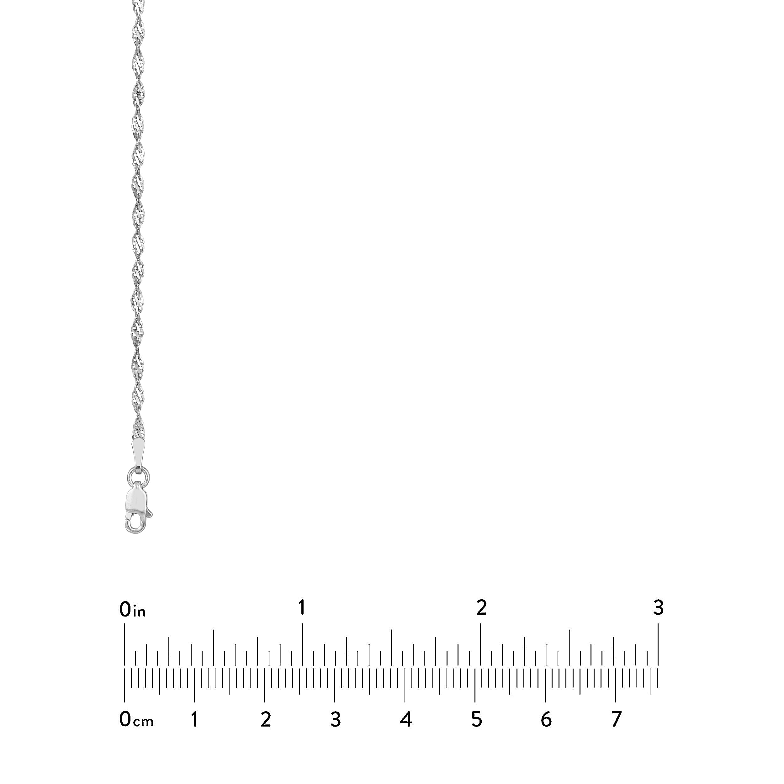 Sterling Silver 2.1mm Dorica Chain with Lobster Lock