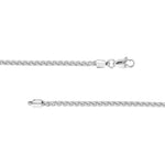 Sterling Silver 2.25mm Wheat Chain with Lobster Lock