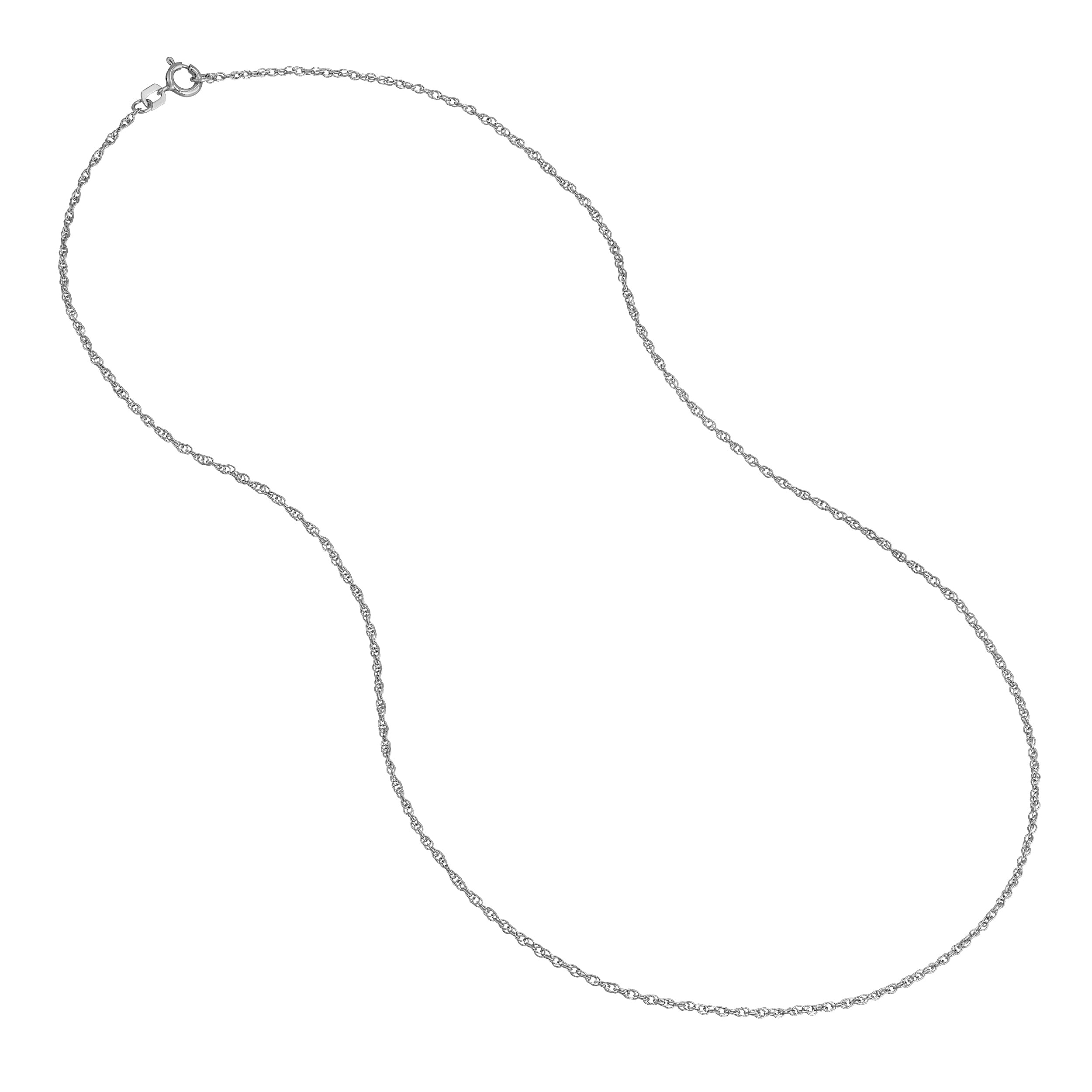 Sterling Silver 1.35mm Pendant Rope Chain