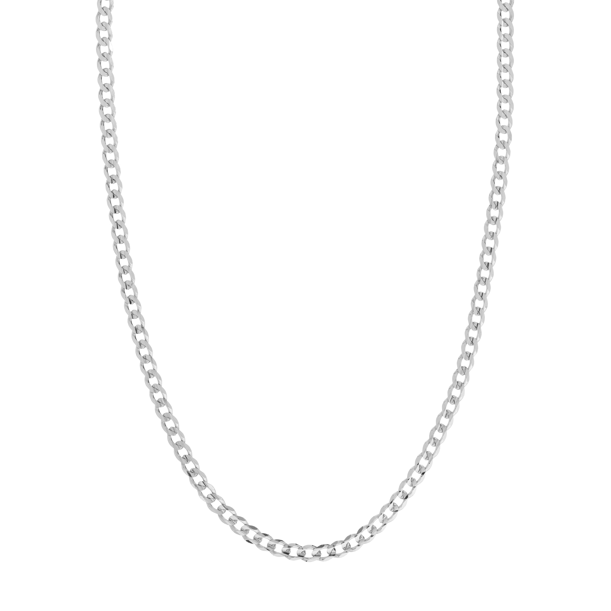 Sterling Silver 5.2mm Light Curb Chain with Lobster Lock