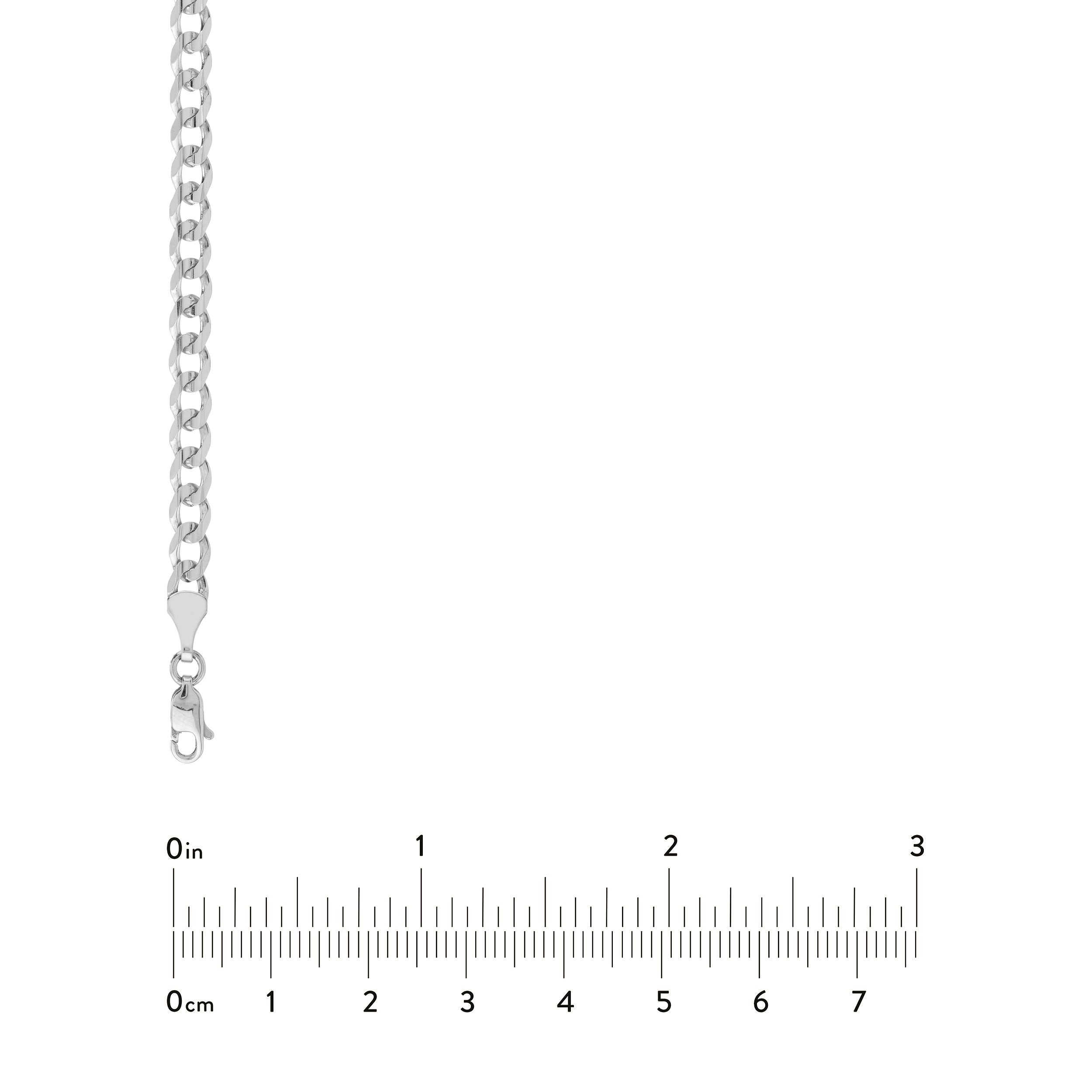 Sterling Silver 5.2mm Light Curb Chain with Lobster Lock