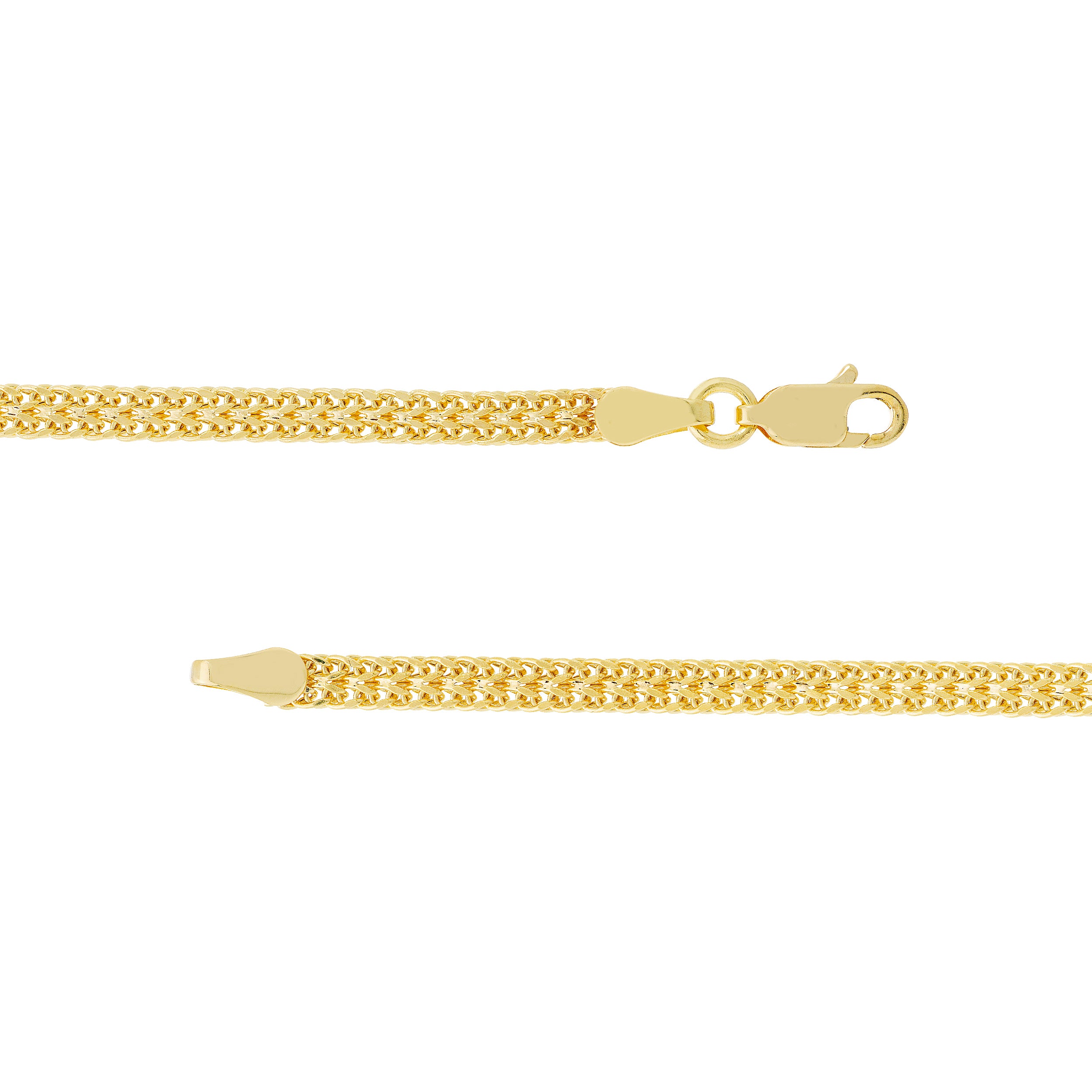 2 Row Hollow Wheat Chain Bracelet