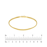 2 Row Hollow Wheat Chain Bracelet