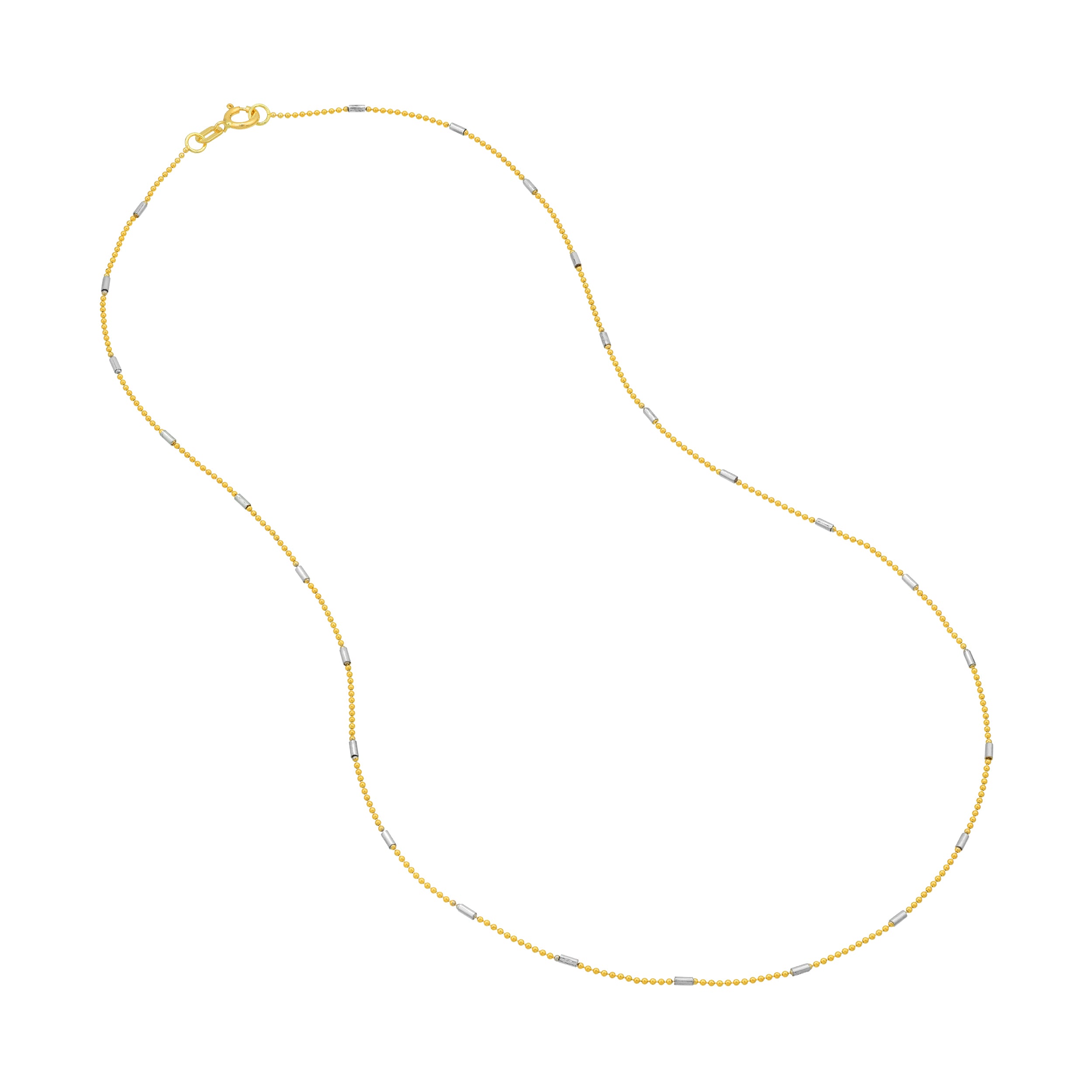 0.95mm Two-Tone Barrel Saturn Chain