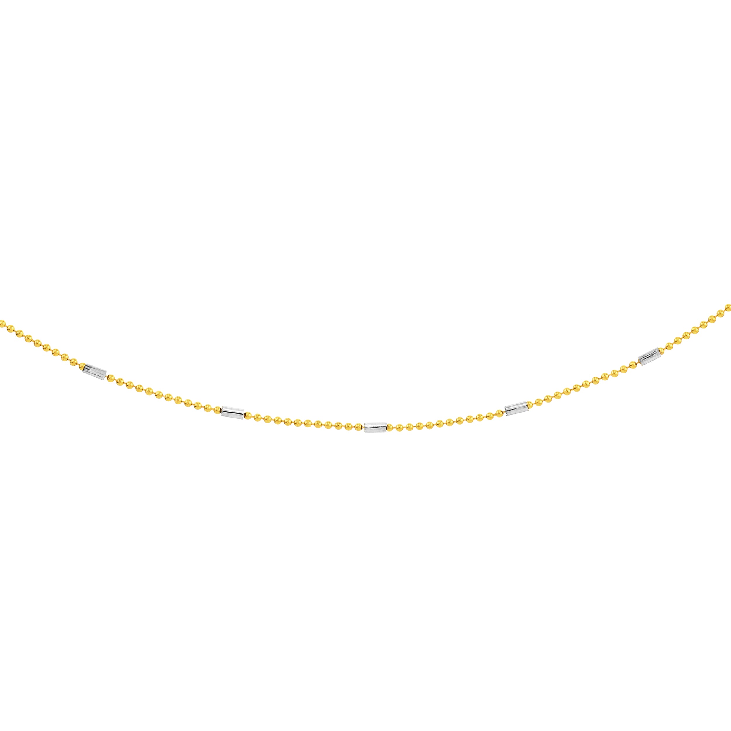 0.95mm Two-Tone Barrel Saturn Chain