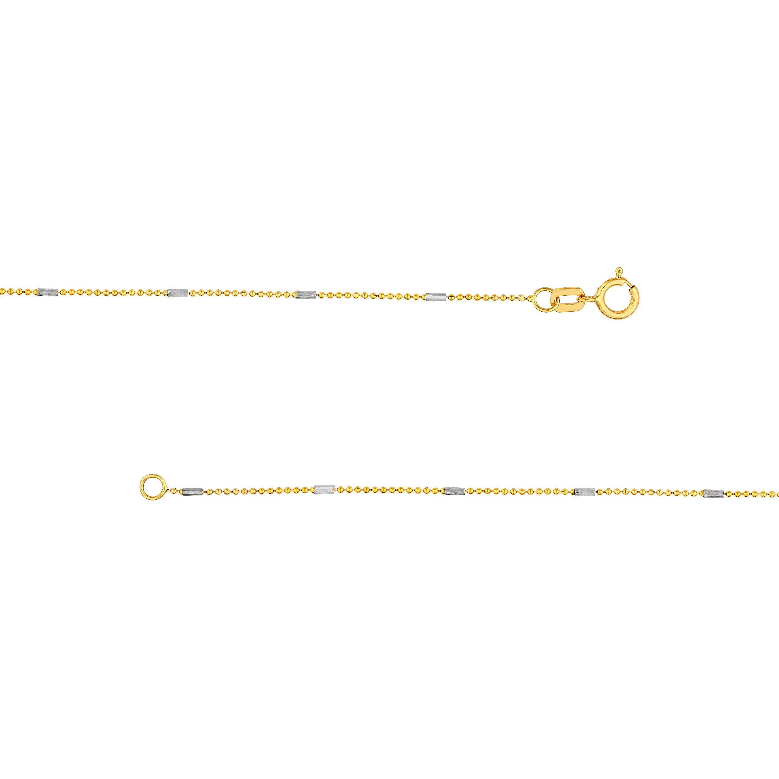 0.95mm Two-Tone Barrel Saturn Chain