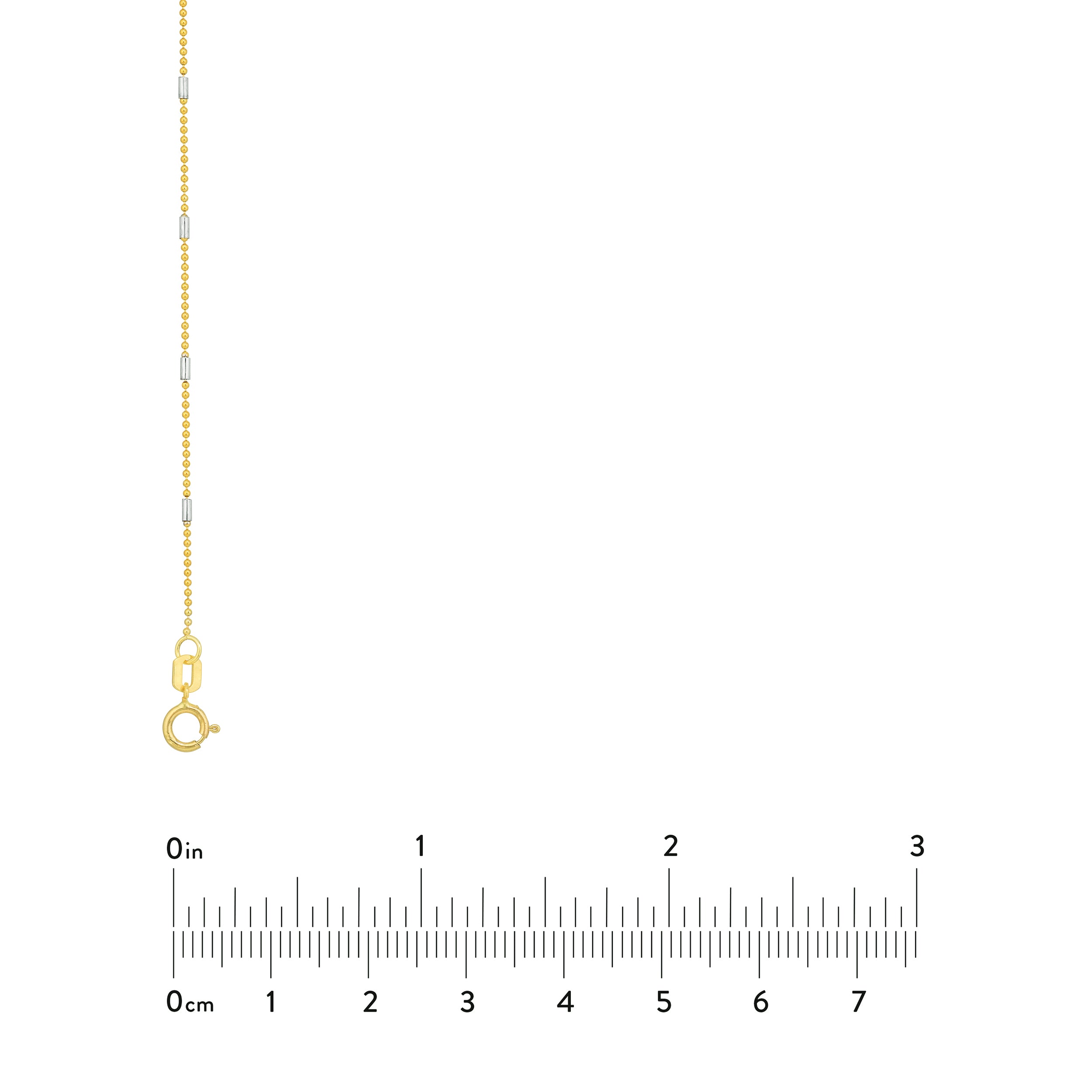 0.95mm Two-Tone Barrel Saturn Chain