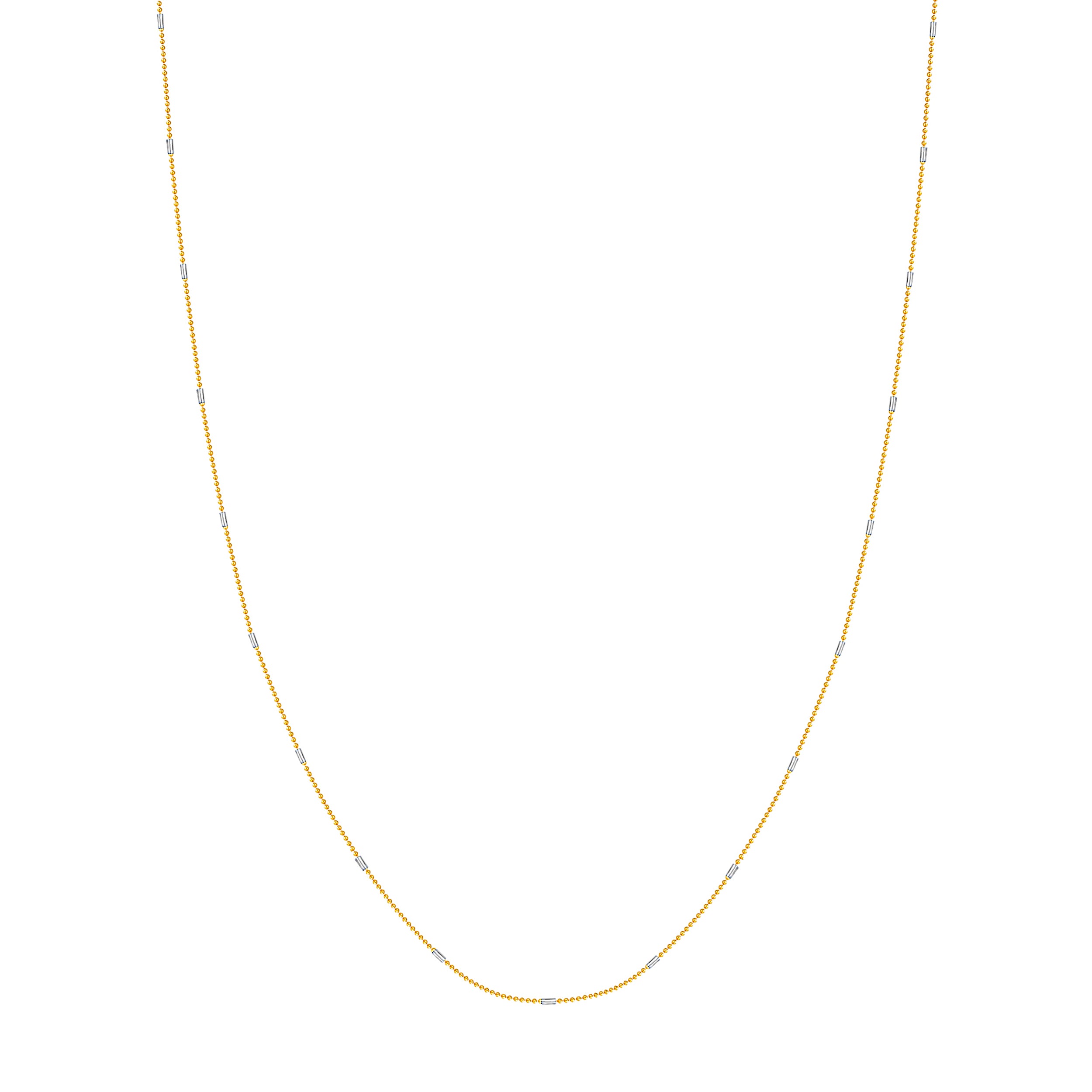 0.95mm Two-Tone Barrel Saturn Chain