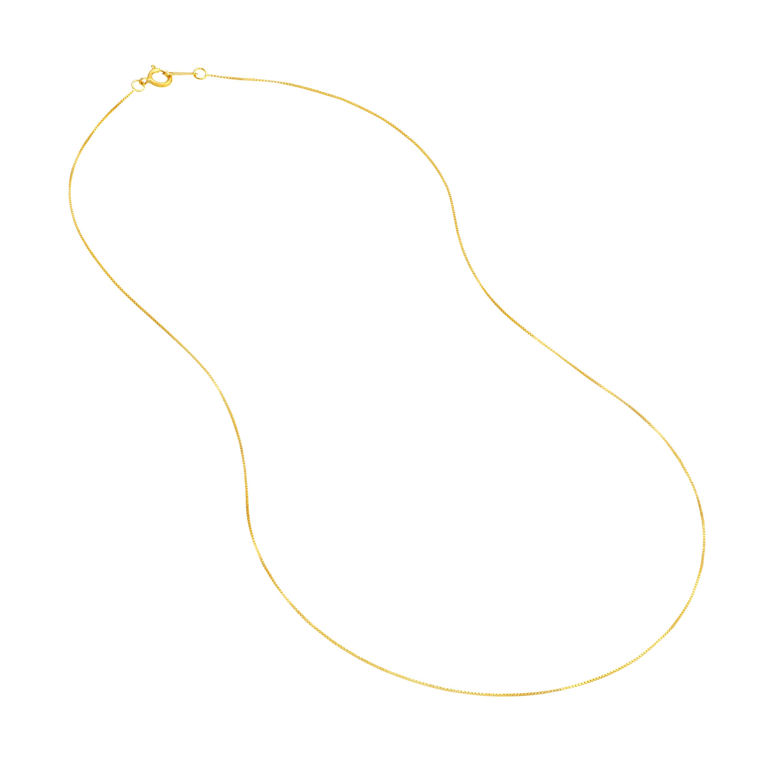 0.55mm Box Chain with Spring Ring and Q-Tag