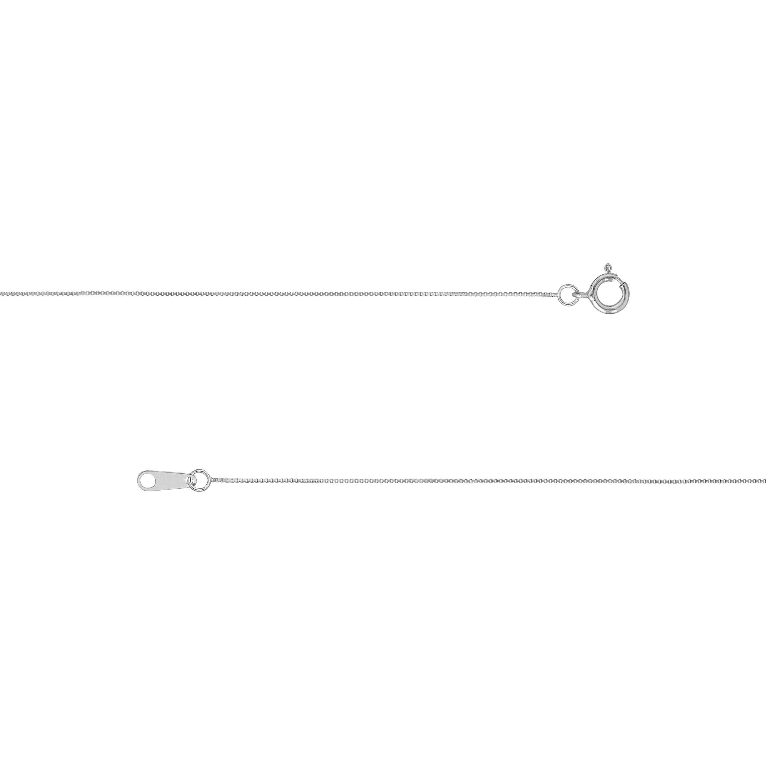 0.55mm Box Chain with Spring Ring and Q-Tag