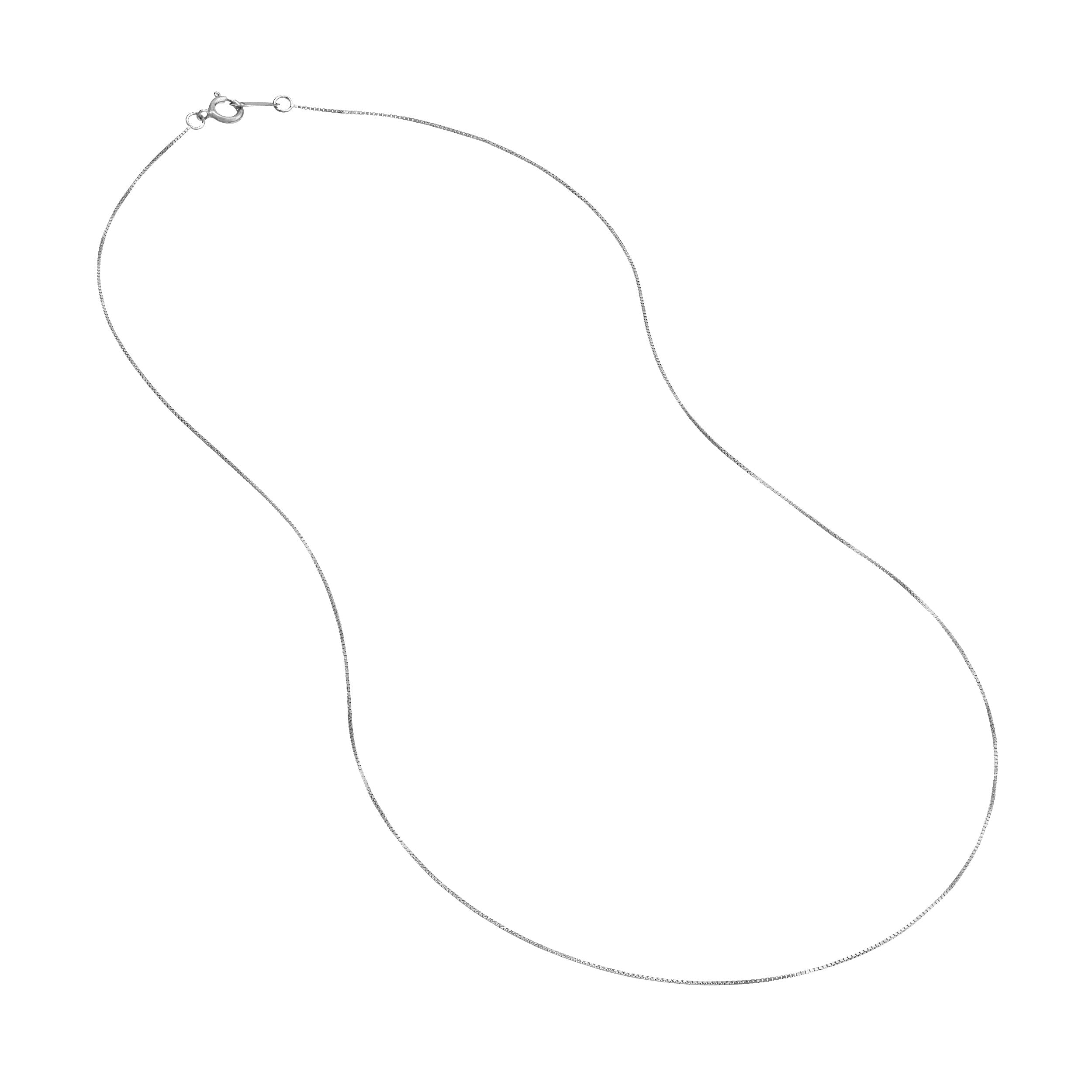 0.55mm Box Chain with Spring Ring and Q-Tag