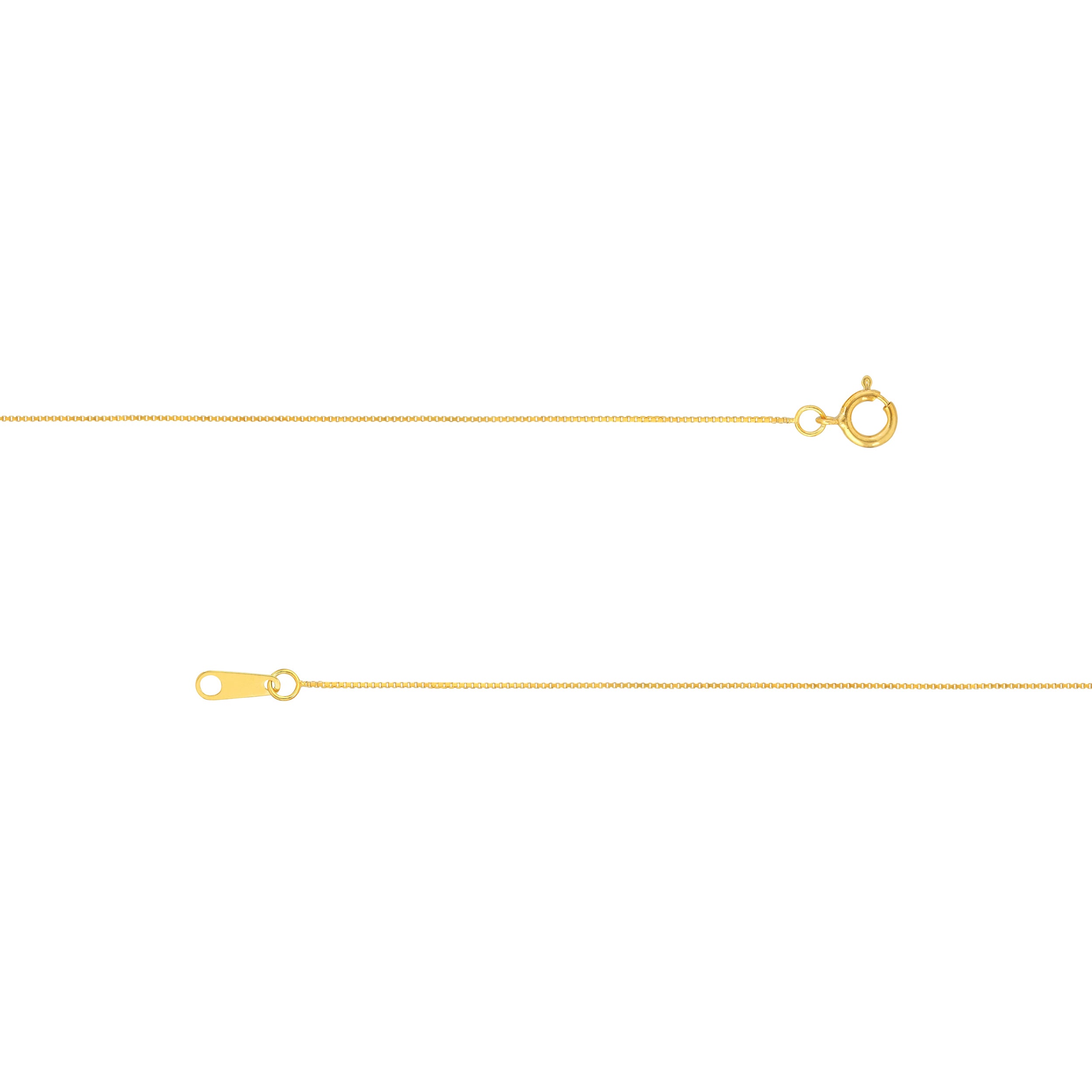 0.55mm Box Chain with Spring Ring and Q-Tag