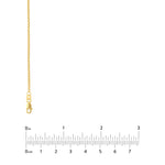 1.8mm Hollow Round Box Chain with Lobster Lock