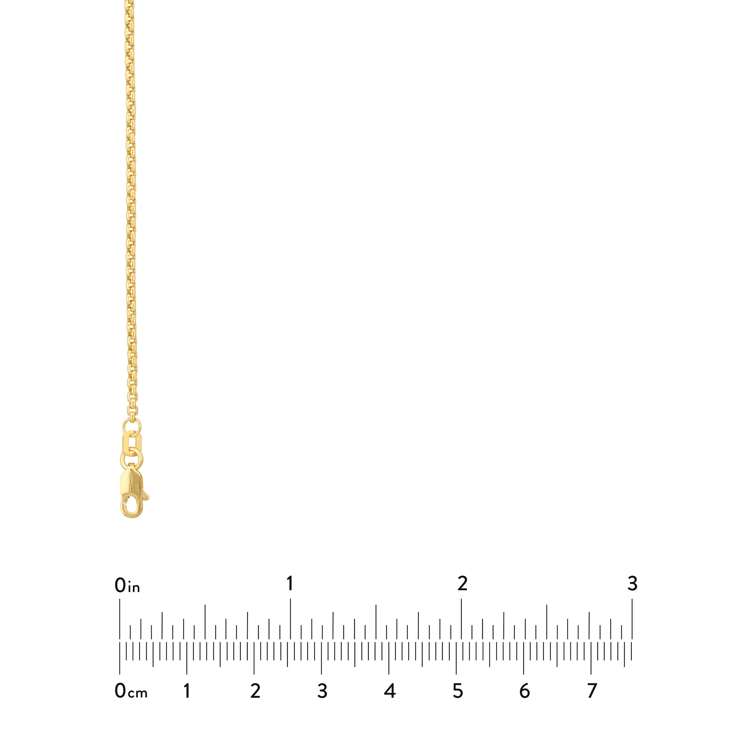1.8mm Hollow Round Box Chain with Lobster Lock