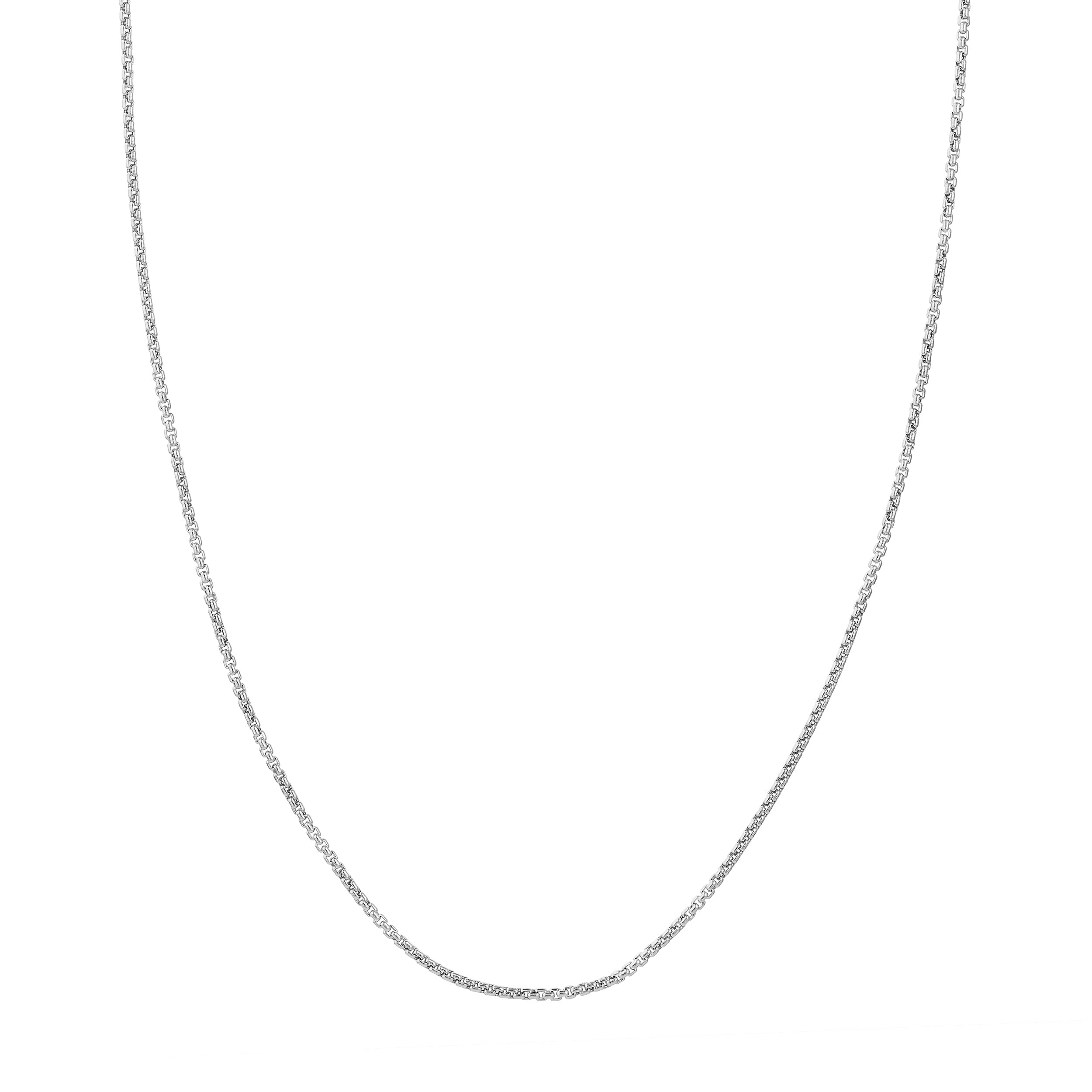 1.8mm Hollow Round Box Chain with Lobster Lock