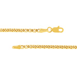 2.6mm Hollow Round Box Chain with Lobster Lock