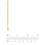 2.6mm Hollow Round Box Chain with Lobster Lock