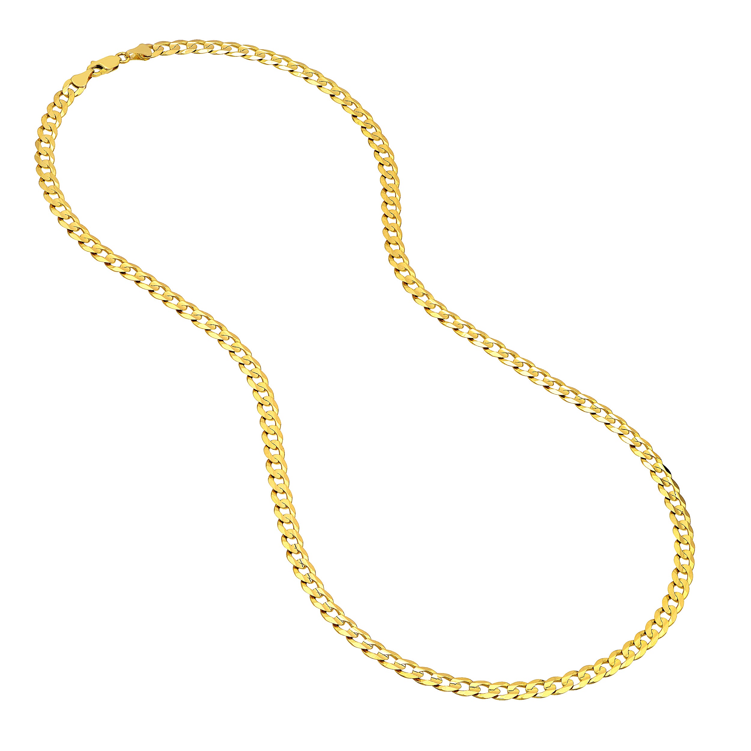 5.7mm Concave Cuban Curb Chain with Lobster End Caps