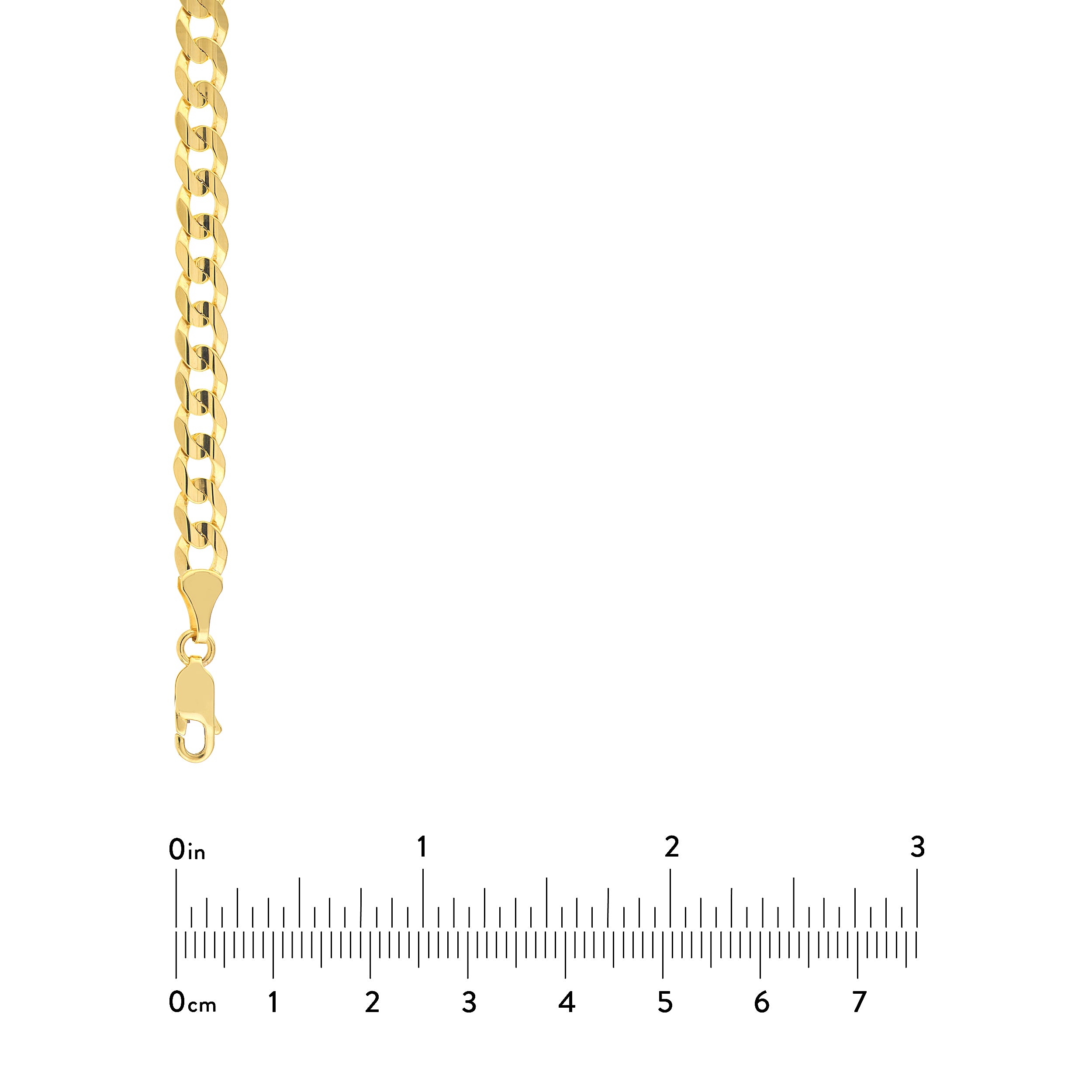 5.7mm Concave Cuban Curb Chain with Lobster End Caps
