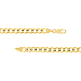 5.7mm Concave Cuban Curb Chain with Lobster End Caps