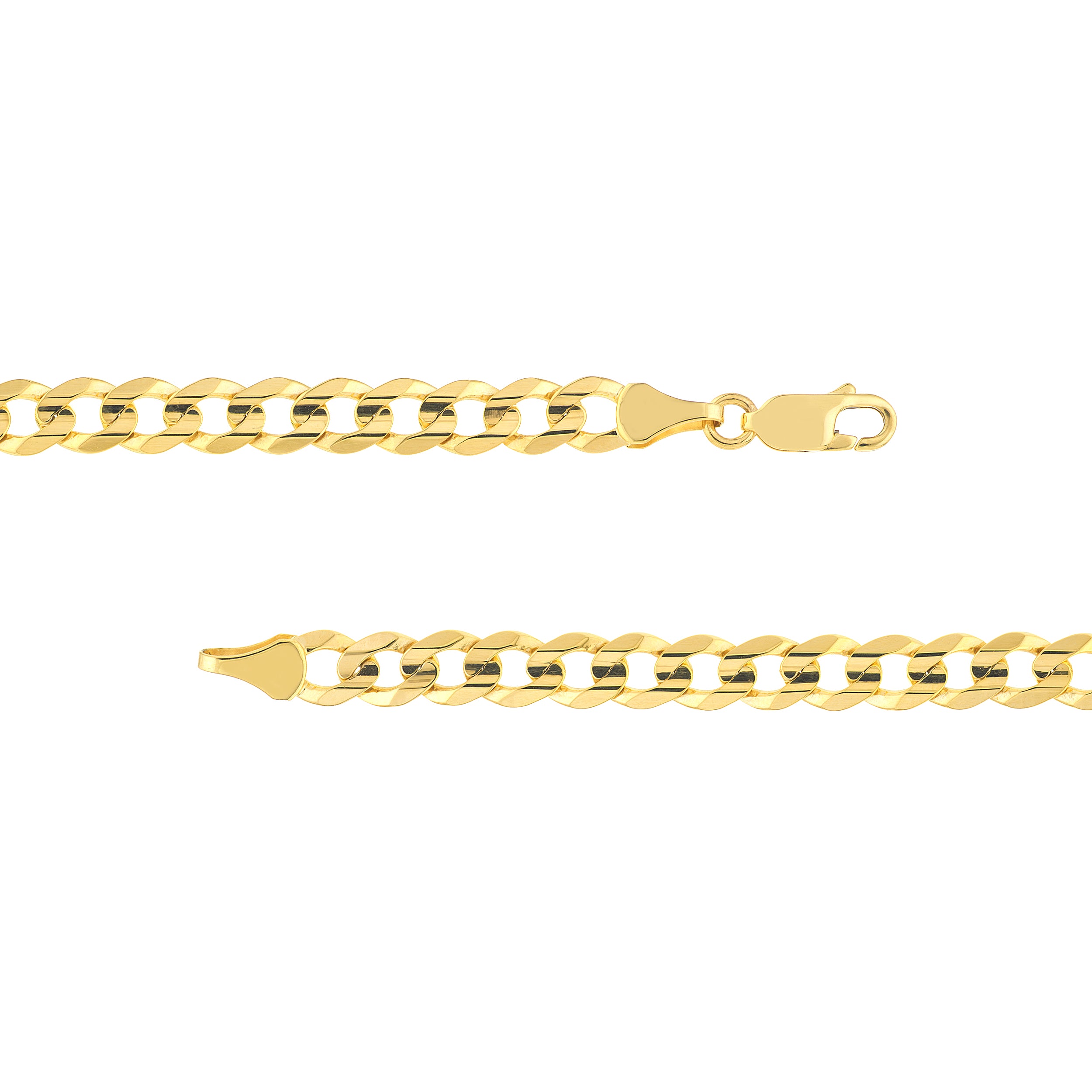 5.7mm Concave Cuban Curb Chain with Lobster End Caps