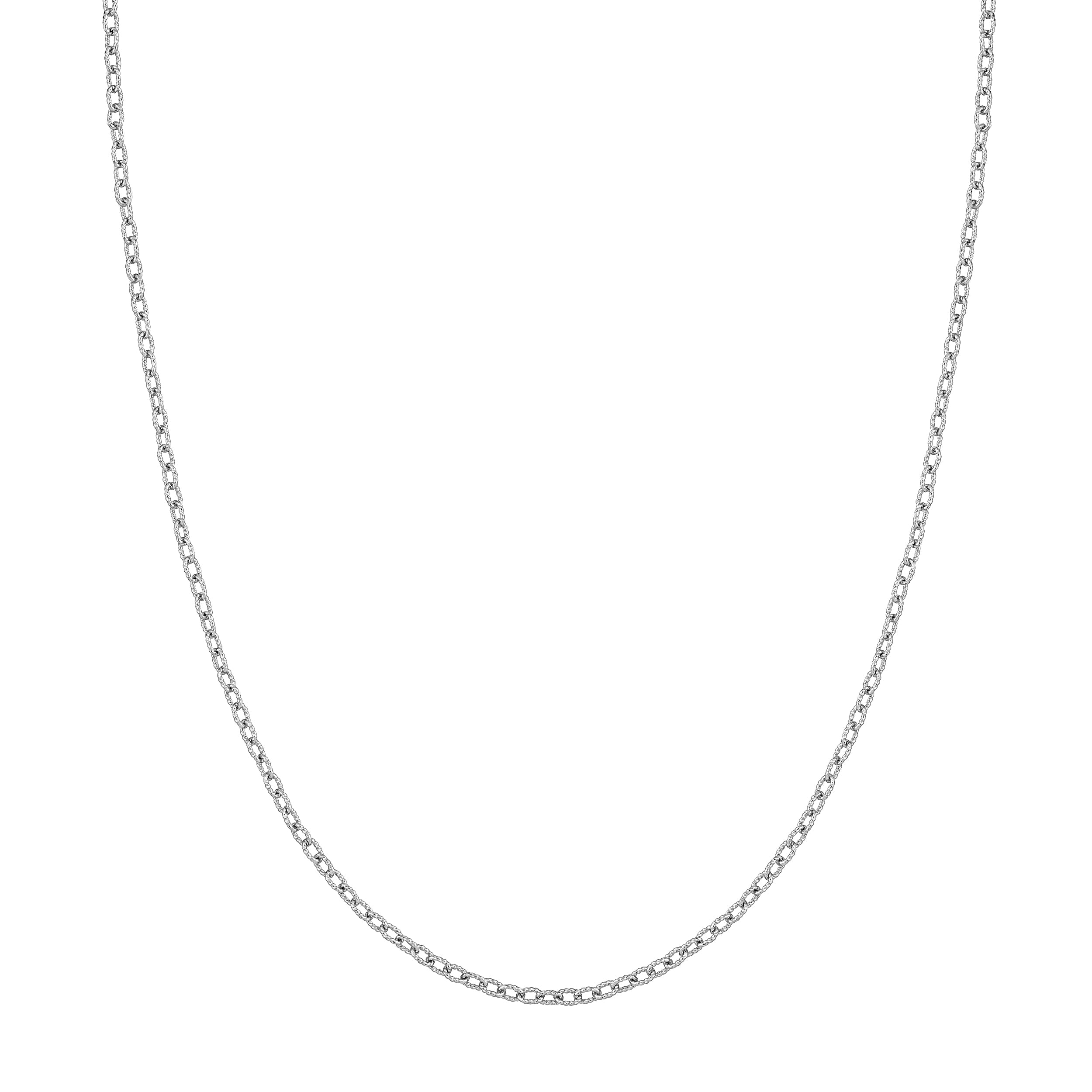 Sterling Silver 2.15mm Designer Rolo Chain with Lobster Lock