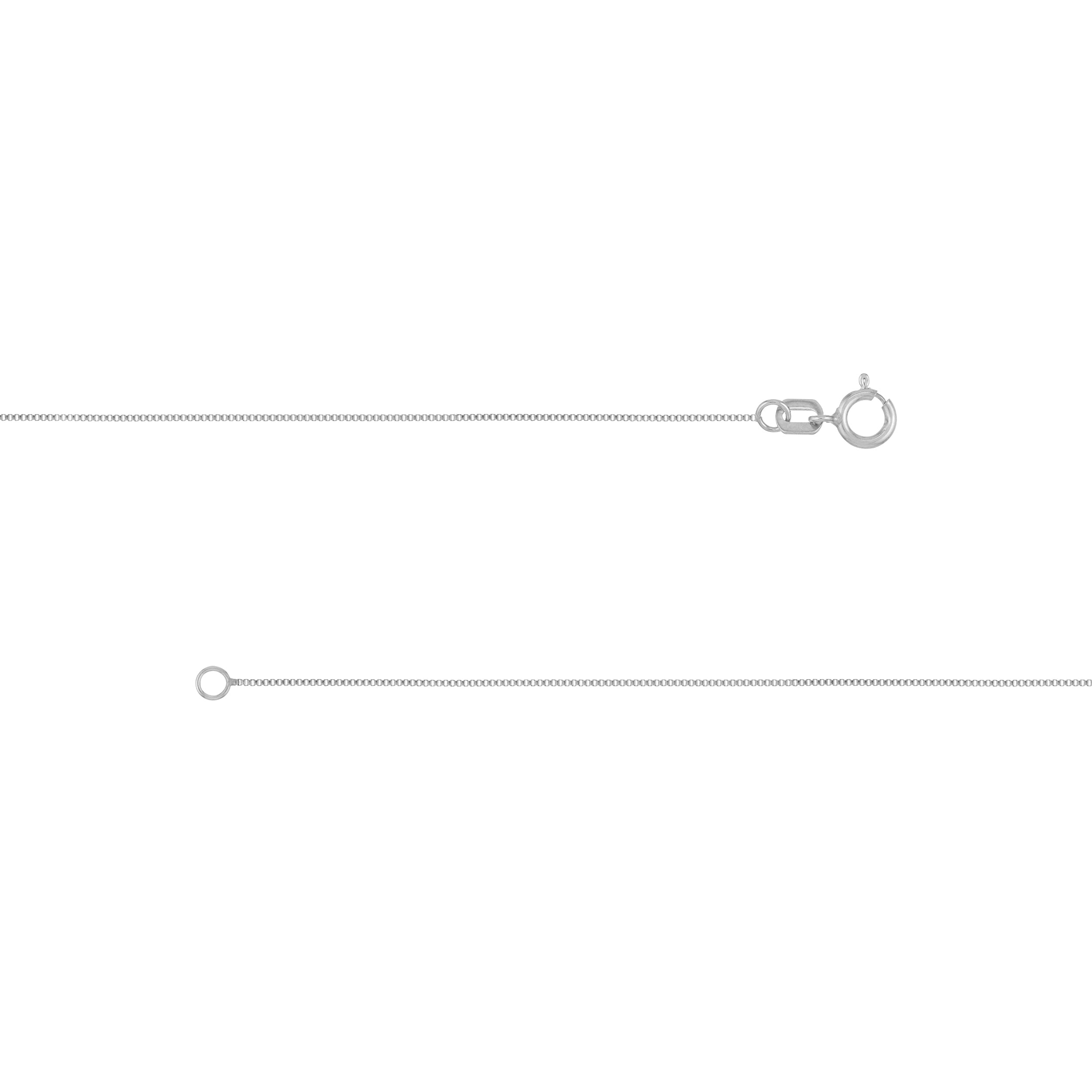 Sterling Silver 0.6mm Box Chain with Spring Ring