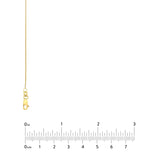 1.05mm Two-Tone Pavé Wheat Chain with Lobster Lock