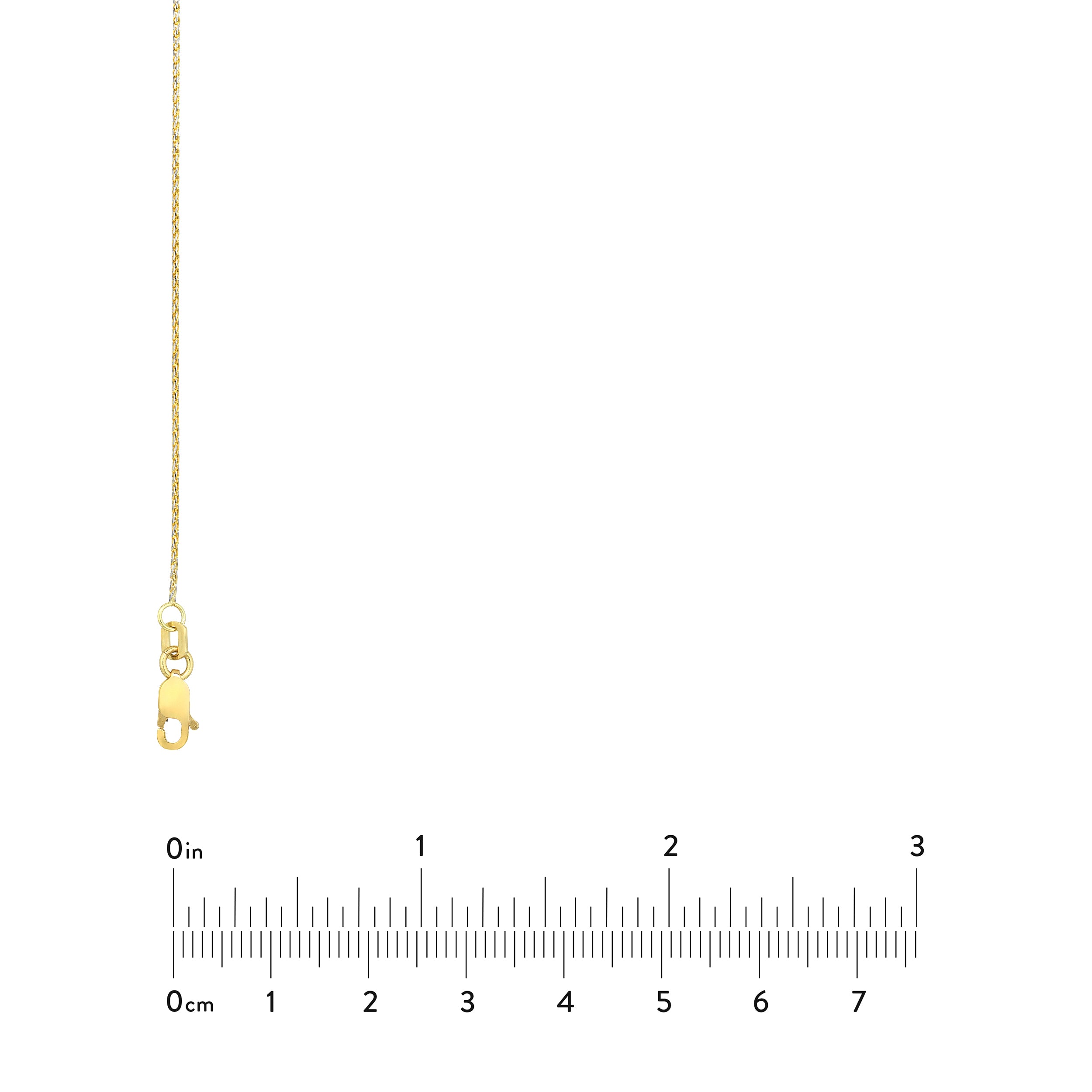 1.05mm Two-Tone Pavé Wheat Chain with Lobster Lock