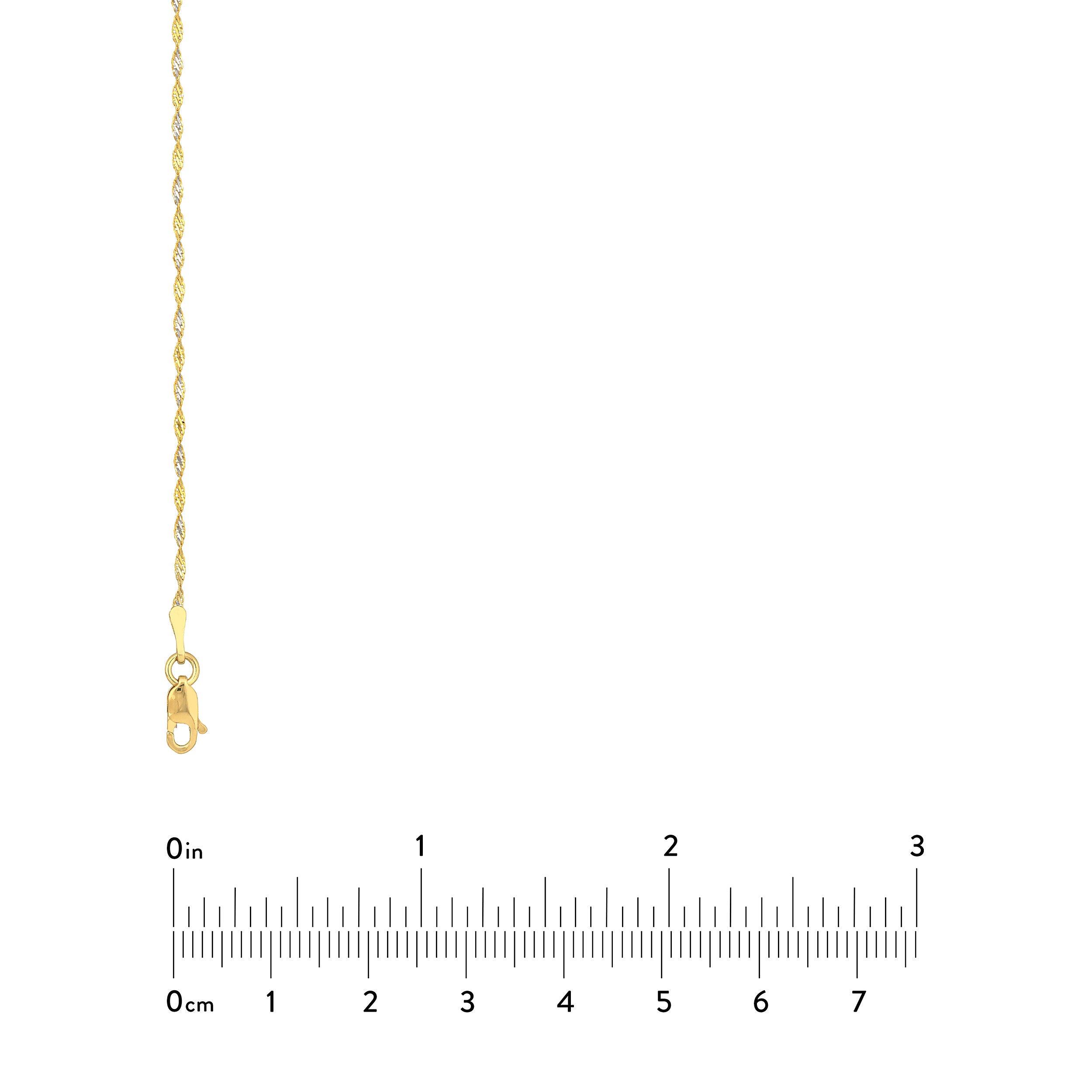 1.35mm Yellow/White Dorica Chain with Lobster Lock