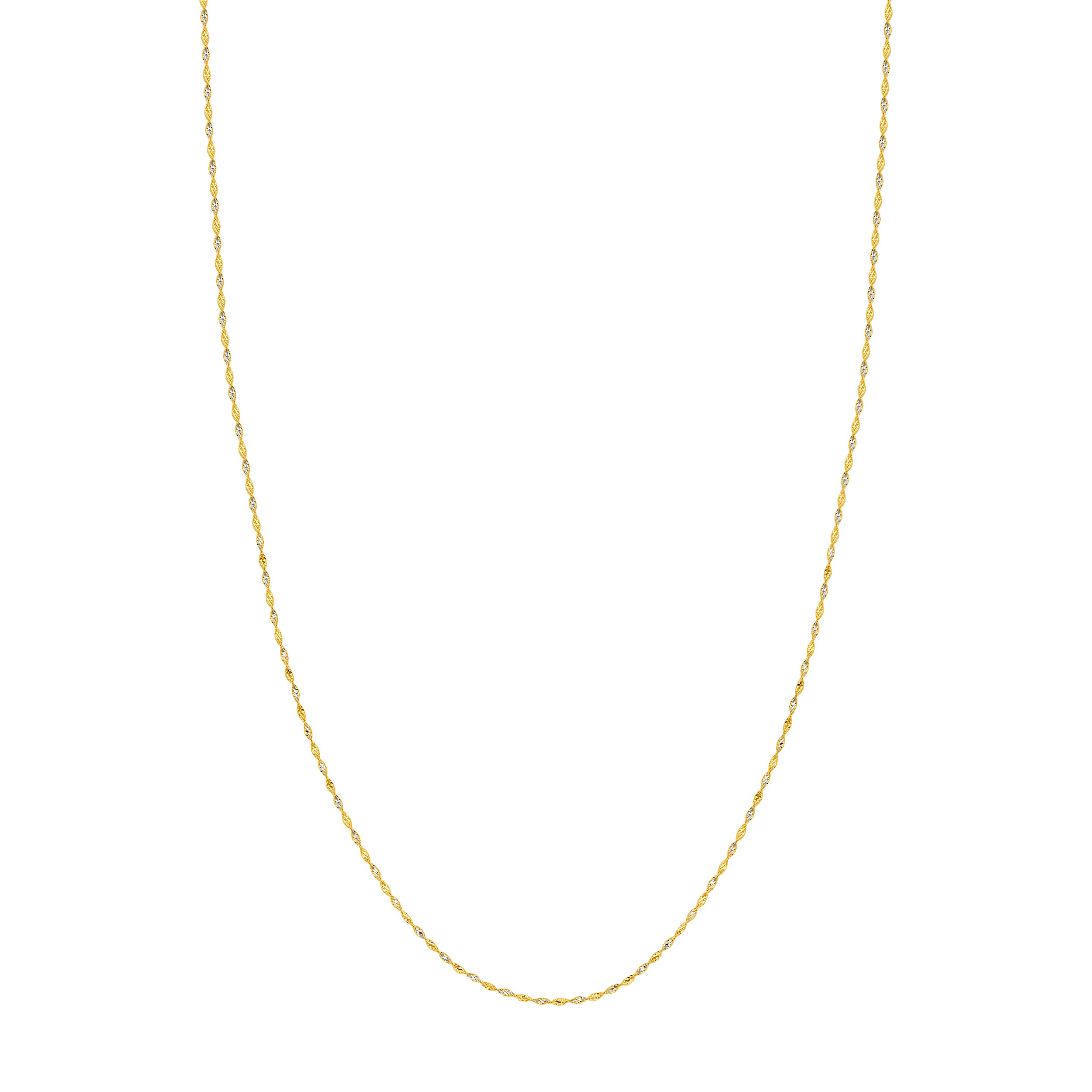 1.35mm Yellow/White Dorica Chain with Lobster Lock