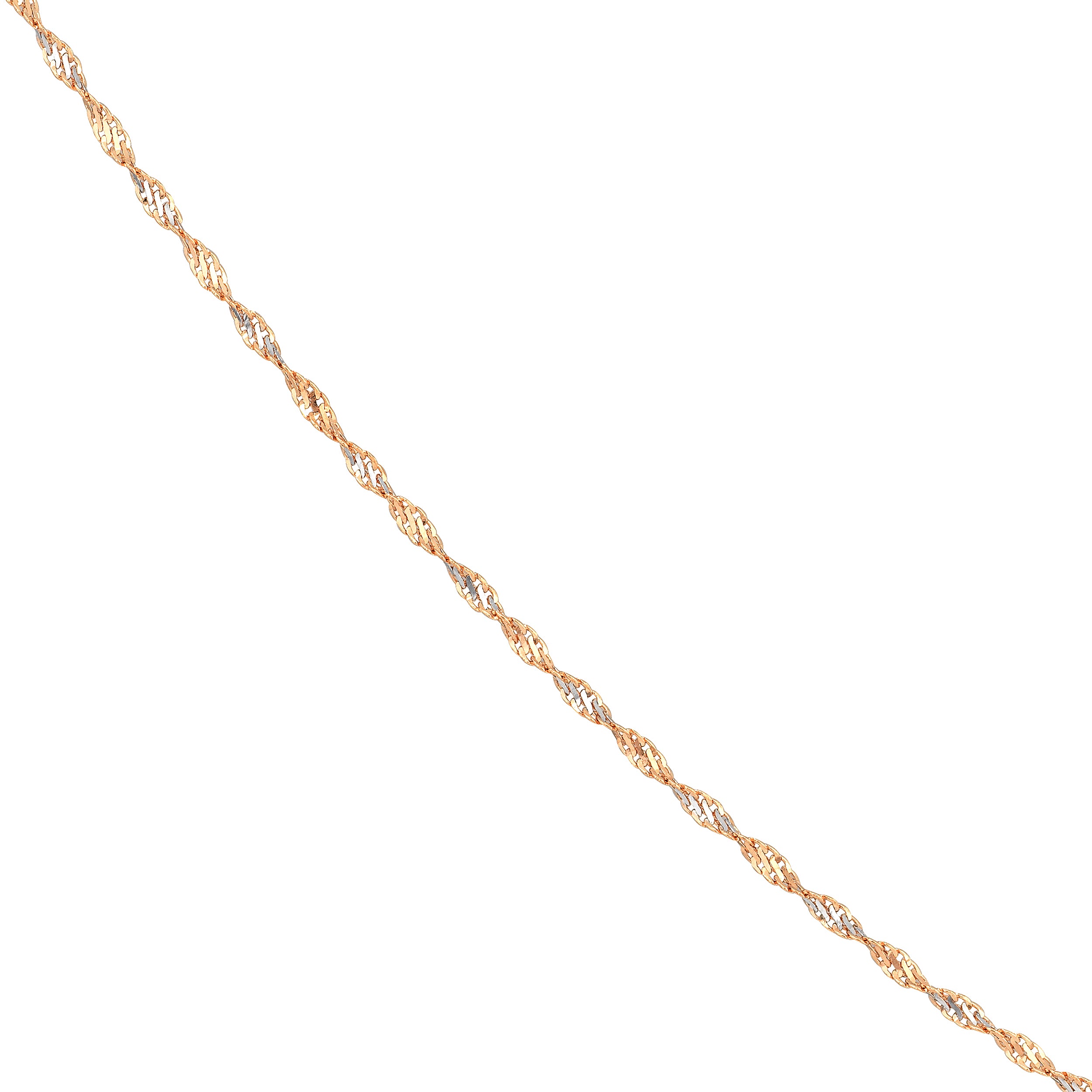 1.35mm Rose/White Dorica Chain with Lobster Lock