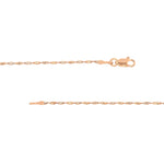 1.35mm Rose/White Dorica Chain with Lobster Lock