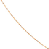 1.35mm Rose/White Dorica Chain with Lobster Lock