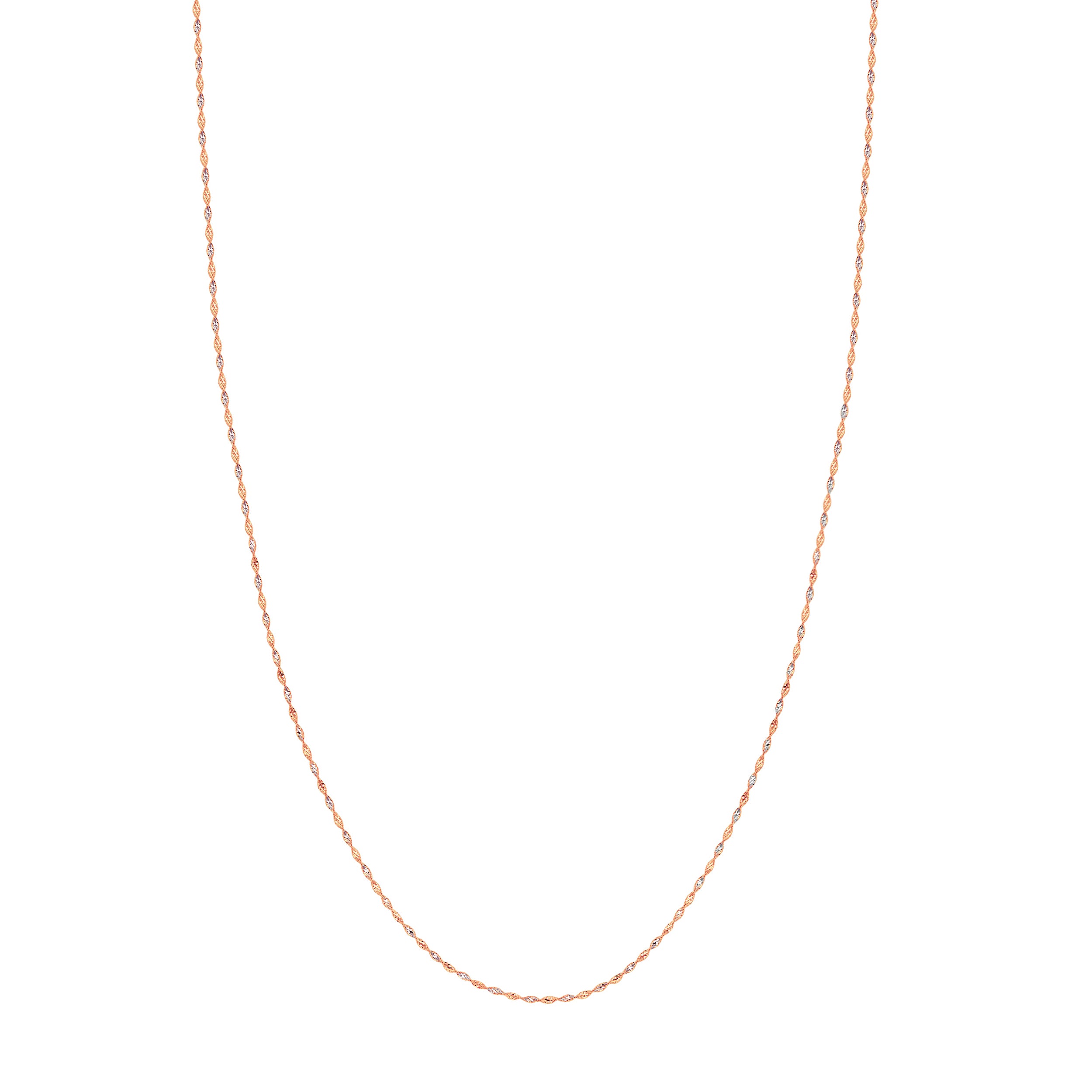 1.35mm Rose/White Dorica Chain with Lobster Lock