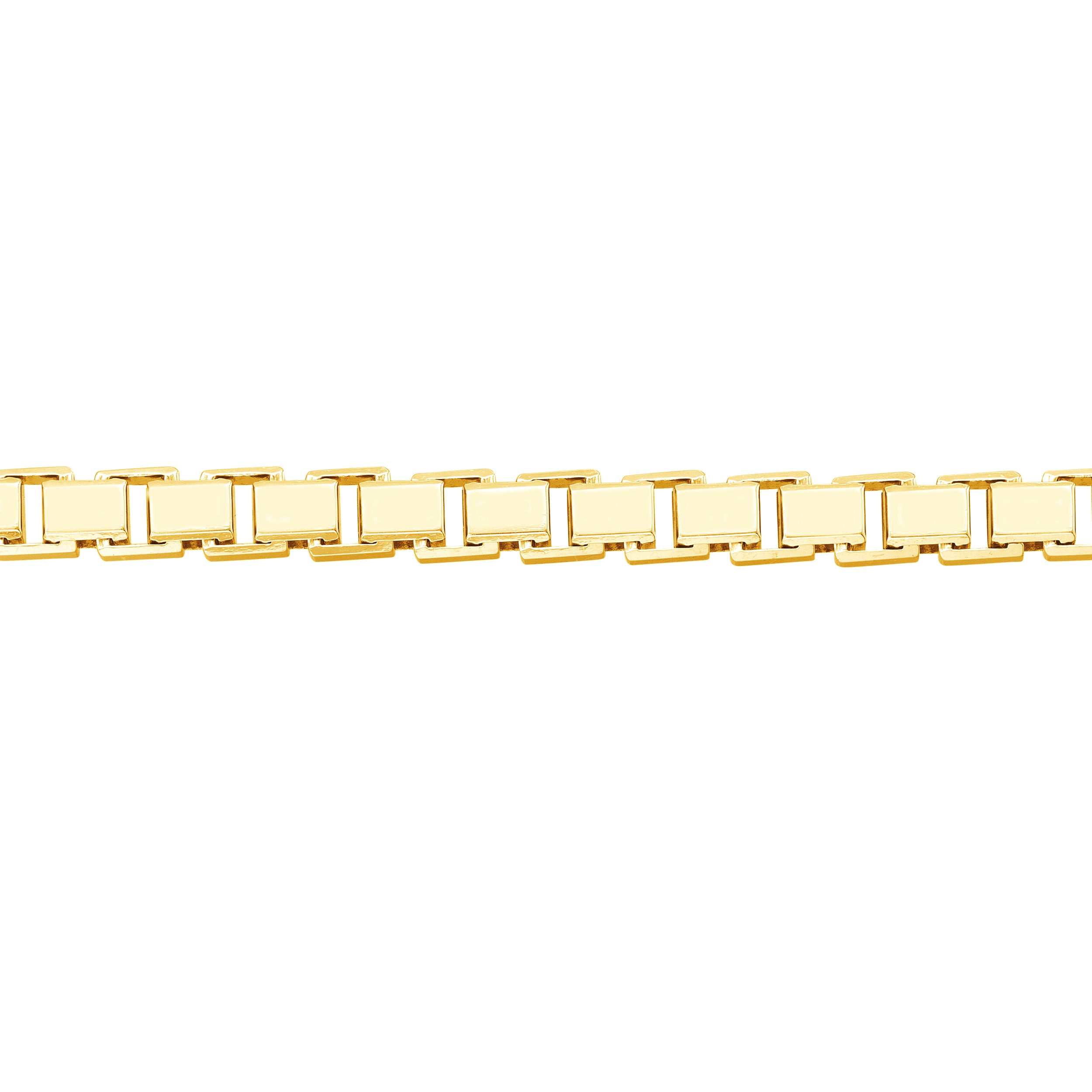 3.4mm Box Chain Bracelet with Spring Ring