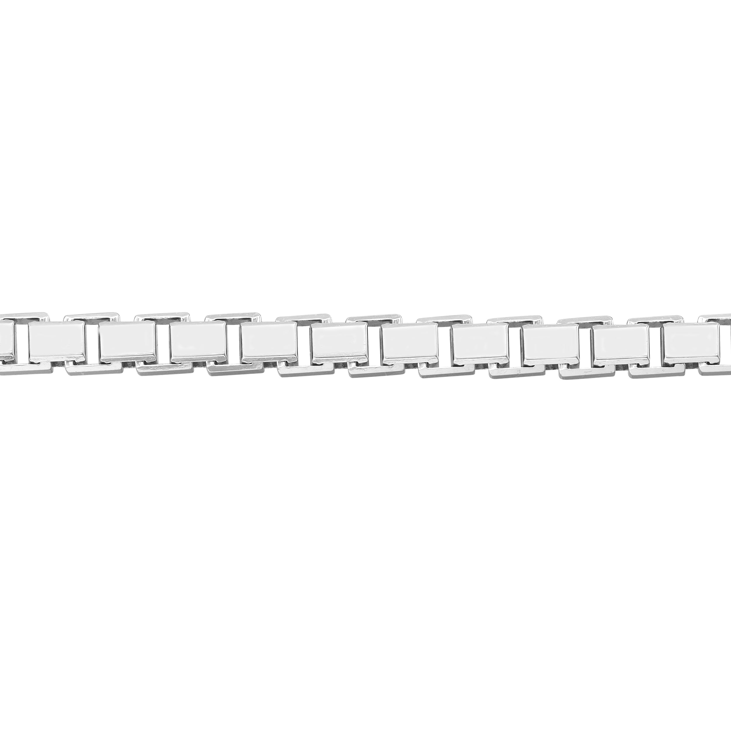 3.4mm Box Chain Bracelet with Spring Ring