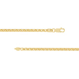 3.4mm D/C Round Box Chain with Lobster Lock End Caps