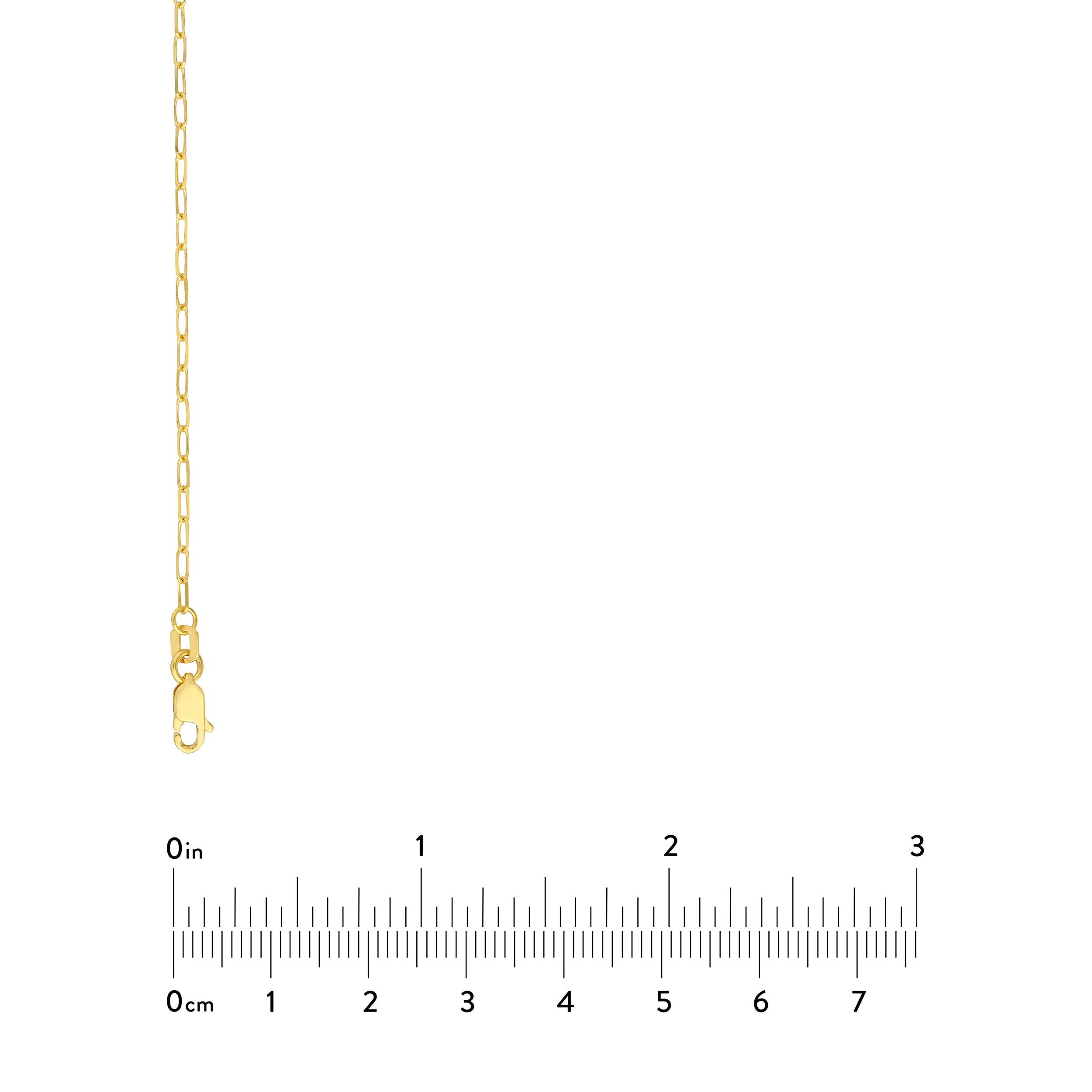 1.70mm Paper Clip Chain with Lobster Lock