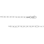2.2mm Paper Clip Chain 060 with Lobster Lock
