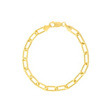 6mm Paper Clip Chain Bracelet with Lobster Lock