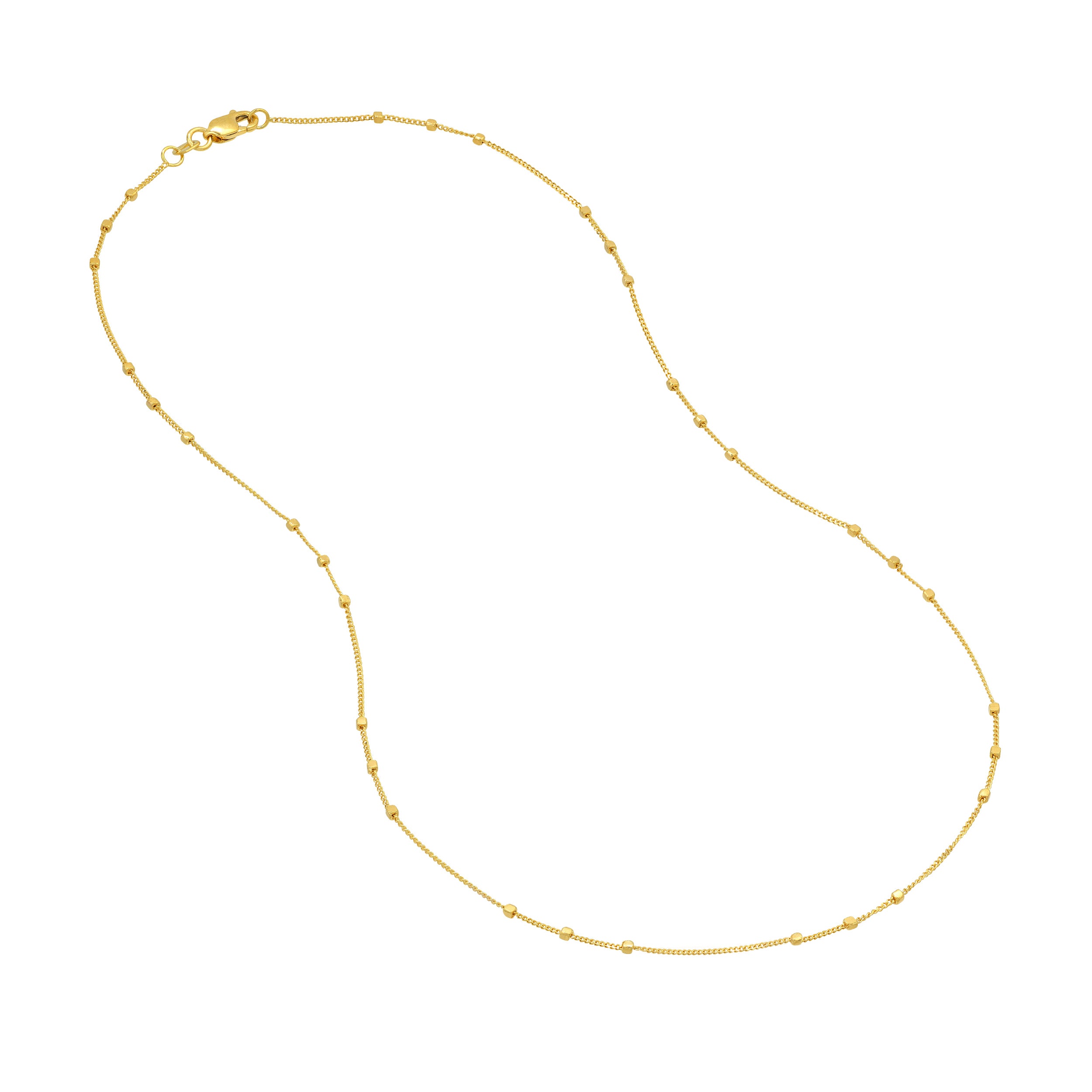 Triple Bead Saturn Chain with Lobster Lock
