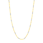 Two-tone Singapore Flat Saturn Chain