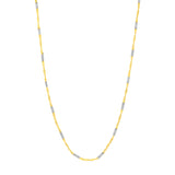 Two-tone Singapore Flat Saturn Chain
