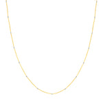 Two-Tone Cube Saturn Chain with Lobster Lock