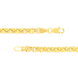 3.95mm Solid Round Box Chain with Lobster Lock
