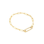 Paper Clip Split Chain Bracelet